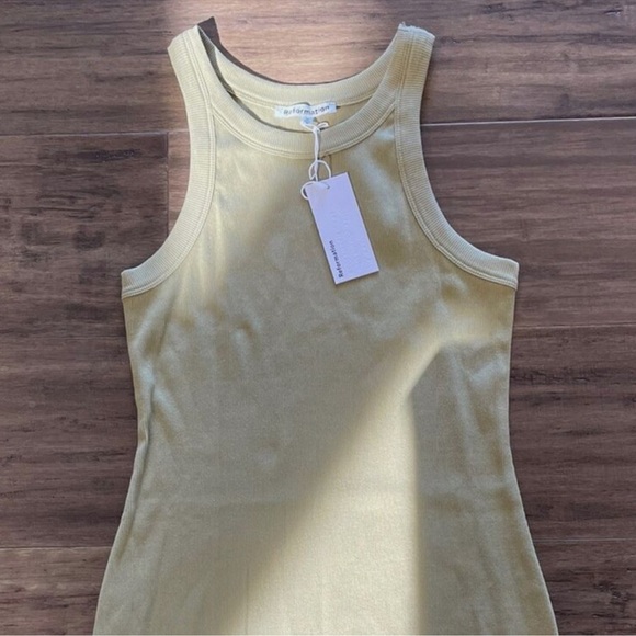 NWOT Reformation Loretta Rib Cotton Tank Dress in Celery Size M - Picture 5 of 13